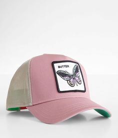 Goorin Bros. Butter Trucker Hat - Pink/Cream , Women's Rose Embroidered patch snapback hat Terry cloth interior band One size fits most. 57% Polyester 43% Cotton. Apparel & Accessories > Clothing Accessories > Hats Goorin Bros Hats, Lady Wardrobe, Womens Trucker Hat, Hats For Girls, Plain Jeans, Shoes For School, Dope Hats, Goorin Bros, Christmas Board