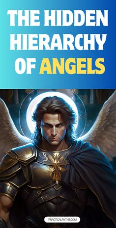 the hidden hearchy of angels book cover with an image of a man in armor