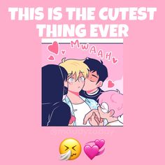 a couple kissing each other with the caption that says, this is the cutest thing