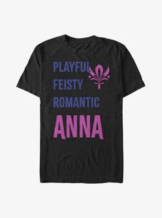 Lightweight 100% combed ring spun cottonWash cold; dry lowImportedListed in men's sizes Disney Frozen Anna, Frozen Anna, Tall Hoodies, Anna Frozen, Disney Tees, Plus Size Fits, Black Xs, Sweaters And Jeans, Disney Frozen