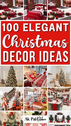 White And Red Christmas Decorations, Red And Christmas Decor, Green And Red Christmas Decor Ideas, Simple Red Christmas Decor, Red Green And Silver Christmas Decor, Christmas Red Decor Ideas, All Red Christmas Decor, Red White And Green Christmas Tree Ideas, Red And White Christmas Theme