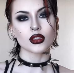 Goth Smokey Eye Makeup, Rocker Girl Makeup, Nu Metal Makeup, Biker Makeup, Rock Chick Makeup, Romantic Gothic Makeup, Heavy Metal Makeup, Goth Glam Makeup, Punk Rock Makeup