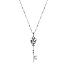 PRICES MAY VARY. Hand-Finished for Excellence: This Key Pendant Necklace is crafted with a Celtic flower design for an antique look in vintage style, oxidized 925 sterling silver with an 18 inch cable chain; a beautiful gift for women and girls. A Gift for Her: With a vintage key pendant, this sterling silver necklace is a must-have for the important lady in your life; packaged in an elegant gift box, it’s an easy holiday or birthday gift for mom, girlfriend or daughter. Hypoallergenic Precious Classic Antique Silver Sterling Silver Necklaces, Classic Antique Silver Sterling Silver Necklace, Classic Antique Silver Nickel-free Necklace, Celtic Flower, Key Pendant Necklace, Vintage Key, Birthday Gift For Mom, Vintage Keys, Hypoallergenic Jewelry