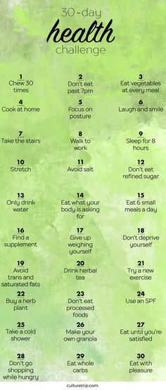 The 30-Day Health Challenge 30 Day Health Challenge, Makanan Diet, Diet Vegetarian, Fitness Challenge, Diet Keto, Health Challenge, Cool Ideas, 30 Day Challenge, Health Diet