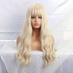 Category:Synthetic Wig; Gender:Women's; Wig Type:Natural Wigs,Cosplay Wig; Occasion:Party  Evening,Daily,Party,Evening Party,Party / Evening,Daily Wear,Party Evening; Age Group:Adults; Color Shade:Red,Ombre,Gray,Silver,Brown,Blue,Black,Blonde; Hair Material:Synthetic Hair; Cap Construction:Machine Made; Texture:Deep Wave; Length:Medium Length; Features:Fluffy,Comfy,Fashion,Cosplay,Party; Net Weight:0.28; Heat Resistant:Yes; Listing Date:03/23/2021; Cap Circumference:; Front to Back:; Nape of Nec Middle Part Hair, Bang Wig, Pink Wigs, Part Hair, Long White Hair, Middle Part Hairstyles, Color Rubio, Natural Afro Hairstyles, Blonde Wigs