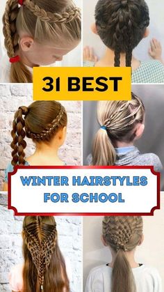 Winter Hairstyles For School, Girls Long Hair, Upside Down Braid, Winter Hair Trends, Winter Hairstyle, Double French Braids, Casual Braids, Long Hair Braids, Hair Winter