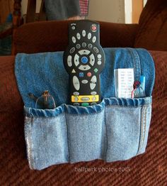 there is a remote control in the jeans pocket