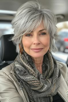 Haircuts For Medium Length Hair, Short Shag Haircuts, Shaggy Short Hair, Short Shag Hairstyles, Layered Haircuts For Medium Hair, Short Grey Hair