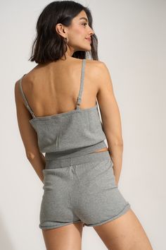 Meet your new favorite shorts. Cozy, cute, and 100% cotton, they've got an easy-going appeal with still plenty of polish. Comfy Tops With Ribbed Waistband For Loungewear, Gray Relaxed Fit Shorts For Loungewear, Comfortable Short Length Tops For Lounging, Cozy Cotton Tops For Lounging, Cotton Shorts With Ribbed Waistband For Everyday, Relaxed Fit Short Tops For Everyday, Sporty Cotton Pajama Shorts For Everyday, Comfy Loungewear Shorts, Casual Cotton Pajama Shorts With Ribbed Waistband