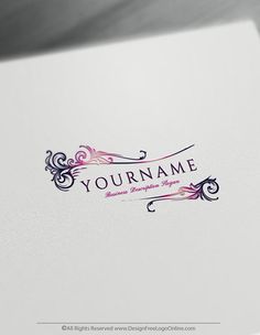 an elegant logo design with swirls and scrolls on the edges is ready to be used for