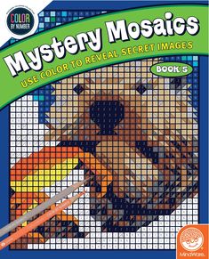 PRICES MAY VARY. TOYS THAT TEACH: These color-by-number puzzles engage kids and adults in high-level cognitive skills while their coloring reveals fantastic hidden images! Practice number matching, patience and concentration. SURPRISE IMAGES: These original, hand-drawn illustrations use the color-by-number method in a mosaic pattern; so, the final image is a surprise until it’s completed! Each book has a variety of fun scenes! ARTISTIC PUZZLE CHALLENGE: MindWare’s 36-count colored pencil set coi Color By Number Mystery, Colored Pencil Set, Mosaic Pictures, Kids Coloring Book, Visual Perception, Color By Number, Mosaic Designs, Play To Learn, Mosaic Patterns