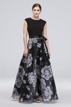 Trendy Dresses Formal, Cute Floral Dresses, Bow Style, Formal Accessories, Elegant Maxi Dress, Trendy Dress, Floral Print Skirt, Dress Formal