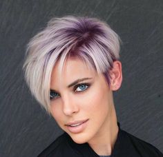 Pastel Pixie Hair, Pixie Hair Color, Edgy Short Haircuts, Thick Hair Cuts, Short Hair Pixie Cuts, Edgy Short Hair, Short Hair Color