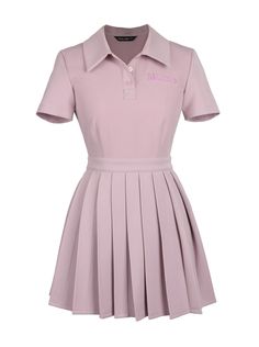 ❤︎Polo color pleated switching dress tennis girl❤︎