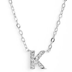 This delicate CZ pavé letter K initial necklace is perfect for every day. Adorable initial necklace featuring in silver and 18k gold finish with CZ stone. Simple, delicate and elegance, perfect to match your outfit for everyday wear or for a special event. Dainty, simple, elegant and sweet design made to keep your loved one near your heart. The perfect gift to celebrate birthday, anniversary, valentine's, Christmas or more.More Details:- Carefully Handmade- Sterling Silver (925)- Cubic Zirconia Necklace K, Minimalist Silver Diamond Initial Necklace, Initial Necklace K, K Initial Necklace, Silver Initial Pendant Necklace, Gift For Her, K Necklace Letter Silver, Letter K Necklace, K Necklace, Letter K