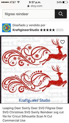 a screen shot of the app for crafting with an image of two deers