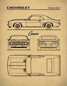 the original chevrolet camaro blueprint