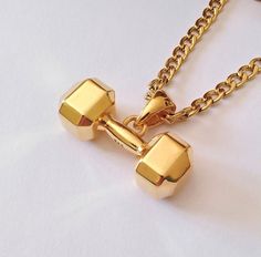 ★ Dumbbell Pendant ★  Handcrafted Dumbbell pendant/necklace for Men and Women. * Materials/Finishes ➤ Silver 925 ➤ 24K Gold Plated over Silver 925 * Dimensions ➤ ~ 3.0 x 1.1 x 1.1 cm (~ 1.2 x 0.4 x 0.4 inches)/Bail: Suitable for up to ~ 4.5 mm (~ 0.18 inches) Chain * Weight: ~ 12 grams (in Silver 925) ----------------------------------------------------------------------------- IMPORTANT NOTES: ----------------------------------------------------------------------------- ➤ When buying from Gold Necklace Gym, Yellow Gold Coin-shaped Jewelry With Adjustable Chain, Precious Jewels, Stainless Steel Chain, Men Necklace, Silver Gold, Favorite Jewelry, Necklace Etsy, Jewelry Necklace Pendant