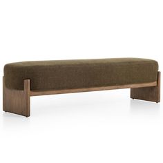 Kirby Accent Bench, Sutton Olive-Furniture - Benches-High Fashion Home Warm Transitional, Bench Entryway, Accent Bench, Mountain Modern, Four Hands, Primary Bedroom, Upholstered Bench, Sofa Tables, Ottoman Bench