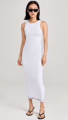 HOMMEGIRLS Rib Tank Maxi Dress | Shopbop Tank Dresses, Ribbed Tank Dress, Tank Maxi Dress, Retro Styles, Sleeveless Pullover, Maxi Tank Dress, Ribbed Tank, White Brand, Pullover Designs