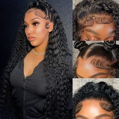 PRICES MAY VARY. 13x4 Deep Wave Lace Front Wigs Human Hair Material: 100% unprocessed brazilian virgin human hair wigs for women deep wave lace frontal wigs, full and thick, natural look, health and comfort, soft and bouncy, can be dyed, bleached, straightened and restyled 13x4 HD Lace Front Wigs Human Hair Size: 13x4 deep wave curly wig HD transparent swiss lace, blends perfectly into your skin, soft and breathable, 200% density deep wave lace front wigs human hair looks more natural, full and Curly Hair Wig Hairstyles, Deep Wave Wig Styles, Deep Wave Sew In, Deep Wave Lace Front Wigs, Lace Frontal Wigs, Lace Front Wigs Human Hair, Hairdos For Curly Hair, Curly Human Hair Wig, Deep Curly