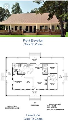 an open floor plan for a house with two levels and one level on the first floor