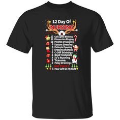 12 Days Of Nursing – Funny Christmas Nurse Shirt We ship our products to where you are. Order more than one and get the best shipping deal. You need to save that extra coin. Our service delivery is top-notch, handled by professional customer service executives. We have put up strict measures to ensure that the [...] The post 12 Days Of Nursing – Funny Christmas Nurse Shirt appeared first on Capital T-Shirts. Nurse Shirts For Christmas, Christmas Shirts Ideas, Nursing Funny, Nurse Aide, Biker Shirts, Shirts Ideas, Tshirt Ideas, Star Wars Shirts, Nurse Shirt