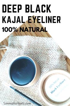 Treat your eyes to a 100% natural eyeliner. Handmade in the USA with premium natural ingredients like organic ghee (clarified butter). Safe for sensitive eyes. Can be applied to inner rim and waterline. Rich deep black color. Comes with a complimentary applicator that gives precise definition. See why customers are giving this eyeliner glowing five star reviews #eyeliner #kajal #naturaleyeliner #sensitiveeyes Eyeliner Kajal