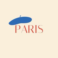 the logo for paris is shown in red and blue