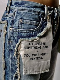 Denim Diy Clothes, Reworked Denim, Boyfriend Fit Jeans, Custom Jeans, Denim Ideas, Diy Fashion Clothing, Denim Diy