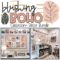 Need a warm and beautiful classroom theme? Use this boho-themed classroom decor bundle to create community and an organized, positive environment in your classroom! This theme brings a blush-toned bohemian vibe that you and your students are sure to love!This bundle includes:-Blushing Boho Affirmation Station (Editable)-Blushing Boho Alphabet Posters (Editable)-Blushing Boho Back To School Bulletin Board (Editable)-Blushing Boho Binder Covers & Spines (Editable)-Blushing Boho Birthday Board Boho Classroom Library Decor, Teacher Decorations Classroom Setup, Rose Gold Classroom Decor, Boho Greenery Classroom Theme, Boho Google Classroom Banner, Boho Art Classroom, Trending Classroom Themes, Spotty Boho Classroom, Black And White Boho Classroom