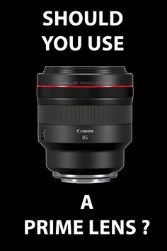 a camera lens with the words should you use a prime lens?