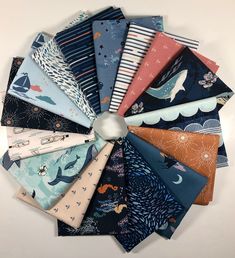 "High Tide Night ENV-71783, ENCHANTED VOYAGE Art Gallery Fabrics, Fabric By The Yard Outstanding nautical collection! 100% Premium Cotton Fabric by the Yard Quilting Fabric, Apparel Fabric 44/45\" wide Fabric sold by the yard, choose quantity desired in the drop down box provided and add to your shopping cart. Multiple yard purchases will be cut continuous. For other fabrics and bundles in the ENCHANTED VOYAGE collection: http://www.etsy.com/shop/MoonaFabrics/search?search_query=enchanted+voyage Voyage Fabric, Maureen Cracknell, Nautical Quilt, Beach Quilt, Nautical Nursery, Creative Blog, Art Gallery Fabrics, North Star, Nautical Decor