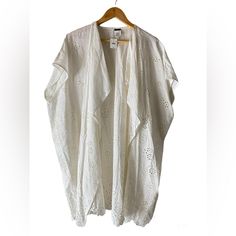 J.Crew Women Embroidered Open Beach Cover Ivory Caftan Sleeve Size M/L Color White Open Front Eyelet/ Embroidered Caftan Sleeve Unlined 100% Organic Cotton Machine Wash Cold Condition New Tag: Beach Cover, Summer, Embroidered, Eyelet , Kimono, Beach, Boho, Bohemian Embroidered Caftan, Kimono Beach, J Crew Women, Beach Boho, Jcrew Women, Beach Covers, Boho Bohemian, Front Open, Womens Swim