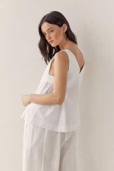 Double v-neck top – amente Cotton Relaxed Fit V-neck Top For Loungewear, White Cotton V-neck Top For Everyday, Relaxed Fit Cotton V-neck Top For Loungewear, Cotton V-neck Blouse For Loungewear, Summer Cotton V-neck Top For Day Out, Chic Linen V-neck Top, Effortless V-neck Top For Daywear, Versatile Cotton V-neck Tops, Chic Cotton Tops For Loungewear