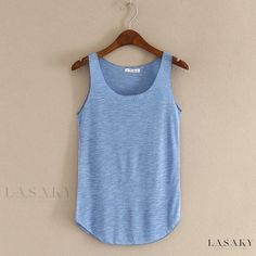 Lasaky - Loose-Fit Bamboo Cotton Tank Top: Comfortable and Versatile Shoulder Strap Camisole for Casual Wear Fitness Tank Top, Summer Fitness, Woman Clothes, 2016 Summer, Summer Workout, Tops Fashion, Cotton Tank Top, Fashion Woman, Workout Tanks