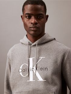 A casual essential, this hoodie features CK monogram logo styling at the chest. Designed with long sleeves and a kangaroo pocket at the front. Crafted from a plush cotton blend for super soft comfort.  Material: 80% Cotton, 20% Polyester. Ck Monogram, Fashion Logo, Monogram Logo, Fleece Hoodie, Kangaroo Pocket, Kangaroo, Calvin Klein, Cotton Blend, Monogram