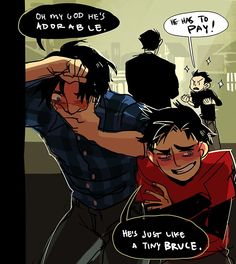 What Dick and Tim were probably doing during the son of batman trailer. Son Of Batman, Univers Dc, Dc Comics Artwork, Dc Movies, Damian Wayne