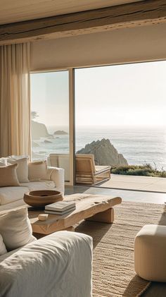 Chic coastal living room with unique and extraordinary design elements Beach Interior Design, Beach House Aesthetic, Beach Living Room, Modern Coastal Decor, Beach House Living Room, Minimalist Living Room Design, Beach Interior, Coastal Interiors Design, Dream Beach Houses