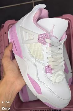 Jordans For Girls Shoes, Jordans 4 For Women, Jordan 4 Pink And White, Pink Oreo Jordan 4’s, Jordan 4 Oreo Pink, Hello Kitty Jordan 4’s, Jordens4 Pink, Pink Oreos Jordan 4, Jordan 4’s Pink