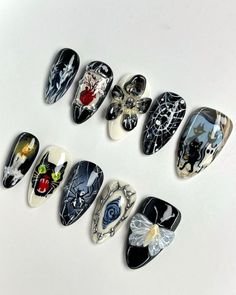 Wizard Nails, Vampire Nails, Concert Nails, Retro Nails, Goth Nails, Classy Acrylic Nails, Glass Nails, Minimalist Nails, Dream Nails