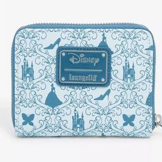 Disney Boxlunch Cinderella Theme All Over Print Zipper Wallet, New With Tags Wallet Icon, Cinderella Theme, Disney Cinderella, Disney Bag, Loungefly Disney, Zipper Wallet, Zip Wallet, The Princess, Card Slots