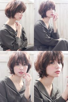 Short Wolfcut For Wavy Hair, Short Wavy Layered Hair With Bangs, 2 Layer Short Hair, Tomboy Ondulado, Haruhi Haircut, Short Neck Haircut, Super Short Wolfcut, Layered Bob Hairstyles For Thick Hair, Short Thick Hairstyles