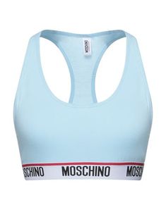 Jersey Logo Solid color Stretch Jersey Logo, Womens Bras, New Sign, Bra Women, Moschino, Sky Blue, Blue Sky, Clothing And Shoes, Bag Accessories