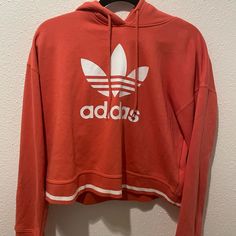 Nwot Adidas Originals Active Icons Cropped Hoodie Size Medium. Beautiful Color, Never Worn. Adidas Orange, Cropped Hoodie, Color Orange, Adidas Women, Adidas Originals, Sweaters For Women, Adidas, Size Medium, Orange