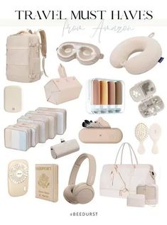 Pack like a pro while staying stylish with these must-have travel essentials! From versatile clothing to tech gadgets and travel-sized toiletries, these items will make your journey smoother and more enjoyable. #TravelEssentials

#travelessentialsinspo #travel 
#travelbagessentials
#airportessentials
#travelessentialsforwomen
#travelessentials
#whatinmybag
#schoolbagessentials
#schoolbackpackessentials Amazon Must Haves Beauty, Neutral Backpack, Room Objects, Travel Makeup Bag Essentials, Travel Pill Organizer, Packing Essentials List