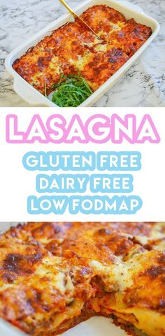 lasagna gluten free dairy - free low fodmap recipe