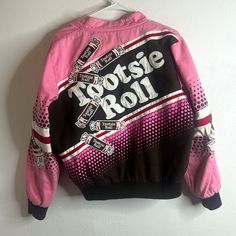 Tootsie Roll Vtg Bomber Jacket Pink Brown Size Xl. Super Cute. Fits More Like An Oversized Medium. Perfect For A Halloween Party Or Costume Party Tootsie Roll Costume, Tootsie Roll, Cute Fits, Pink Brown, Costume Party, Vintage Pink, Halloween Party, Bomber Jacket, Rolls