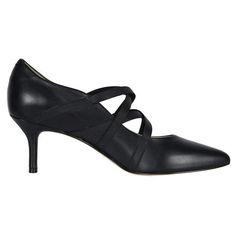 Polish up your look in the pointy toe Amalfi by Rangoni Pelligrino pump.Slip-on leather upper with crisscrossing elastic straps at vamp.Breathable leatherlinings with a cushioned Pillow Feel footbed for all-day support.Sculpted heelwith a buffed outsole and rubber pod at forefoot.Made in Italy.Productmeasurements were taken using size 7, width M (B). Please note thatmeasurements may vary by size.Weight of footwear is based on a single item,not a pair.Measurements: * Heel Height: 2 14 in * Weight Fitted Black Kitten Heels With Heel Strap, Fitted Black Leather Kitten Heels, Classic Fitted Black Kitten Heels, Fitted Black Closed Toe Kitten Heels, Fitted Black Kitten Heels With Closed Toe, Fitted Closed Toe Court Shoes With Reinforced Heel, Fitted Court Shoes With Reinforced Heel And Closed Toe, Black Kitten Heels With Pointed Toe, Fitted Synthetic Kitten Heels With Round Toe