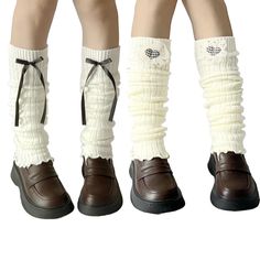 PRICES MAY VARY. 2 Pairs of Cute & Warm Leg Warmers: These leg warmers can provide protection for your leg in cold weather,especially in winter. Keeping you warm and keeping you cute! Warmer & softer: Knitted from acrylic , they are safe and advanced material.They are breathable, durable, and not easy to deform. Total length about 22 inches: About mid calf to knee high.Super stretchy,thick and warm.You will be charming when wearing the leg warmers. Easy to match: suitable with a variety of cloth Comfortable Knee-high Winter Socks, Comfortable Warm Knee-high Socks For Winter, Ribbed Socks For Winter Stocking Stuffers, Ribbed Socks For Stocking Stuffers In Winter, White Ribbed Winter Socks, Winter Ribbed Mid-calf Socks, Thick Knee-high Winter Socks, Casual Winter Leg Warmers For Outdoor, Casual Winter Outdoor Leg Warmers